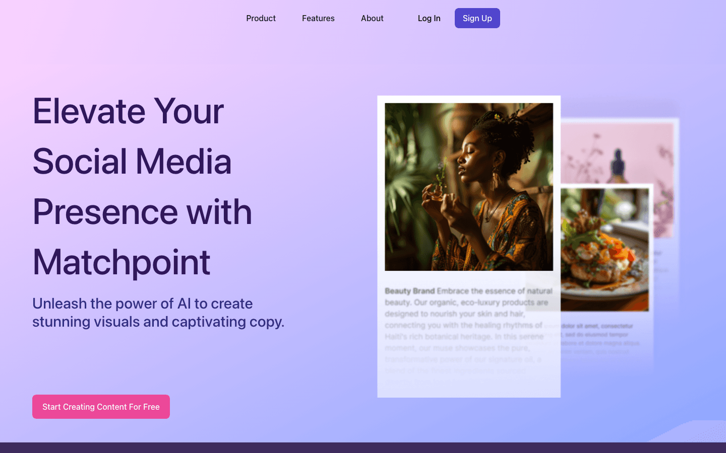 MatchPoint AI — AI-generated social media content